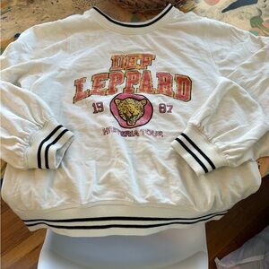 Anthropologie Pilcro Def Leppard Band Sweater